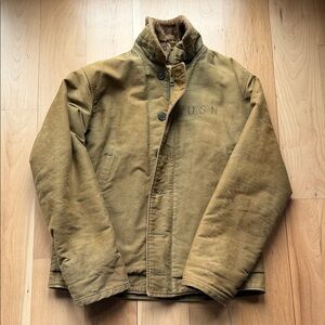 Vintage United States Navy Brown Canvas Insulated Men’s Jacket